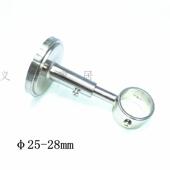 28mm电镀不锈钢色窗帘杆单支架单托 分体万向可调窗帘架座配件