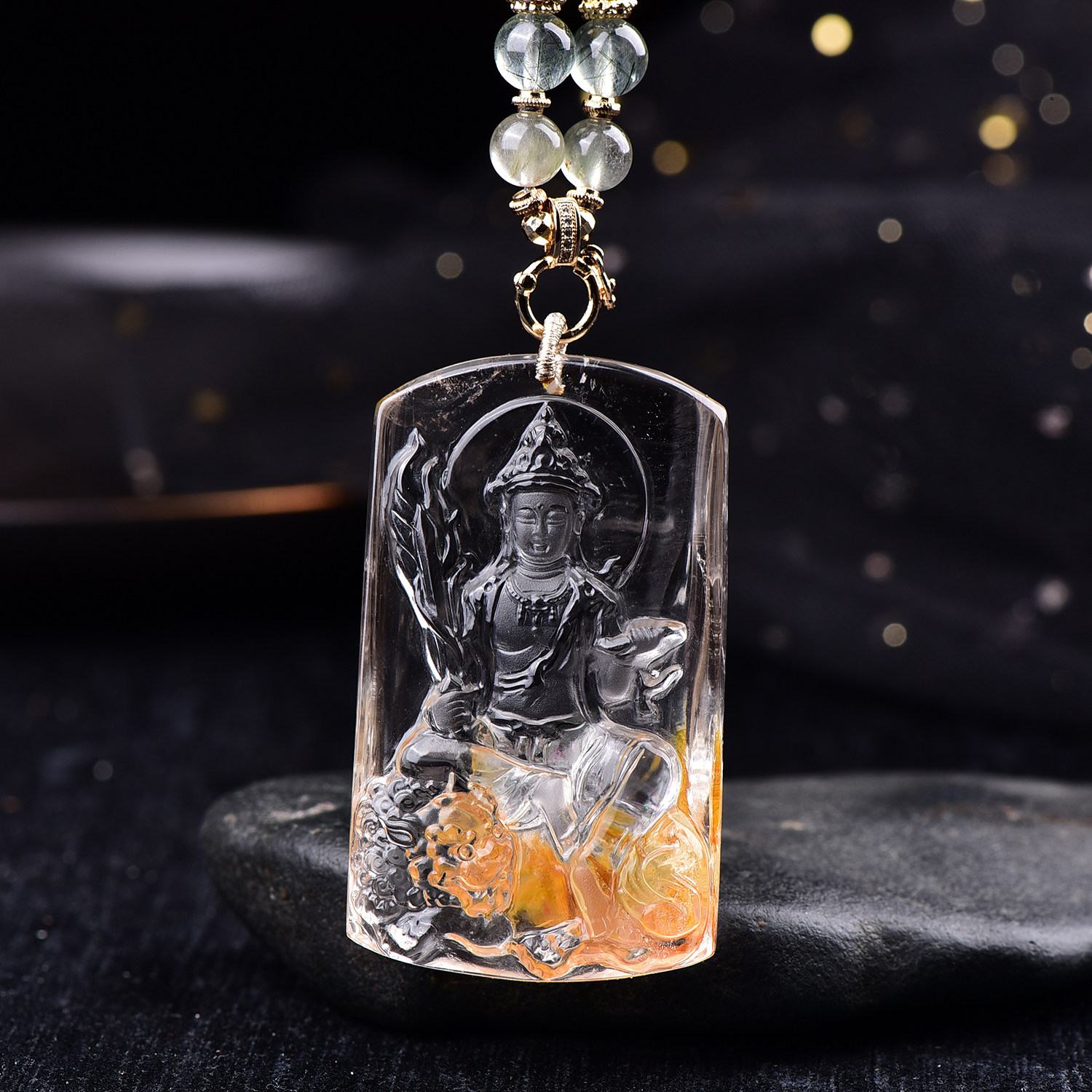 天然黄胶花文殊菩萨大吊坠精致生肖兔子守护神本命佛毛衣链,饰品/流行首饰/时尚饰品新,颈饰,淘宝优惠券,粉丝福利购,淘宝优惠卷