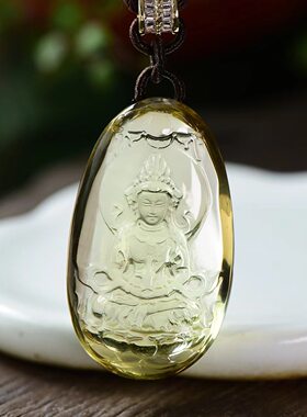 男女项链黄水晶精致款