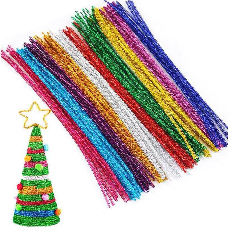 闪光金葱毛条毛根扭扭棒 圣诞节幼儿园儿童益智手工材料包DIY制作