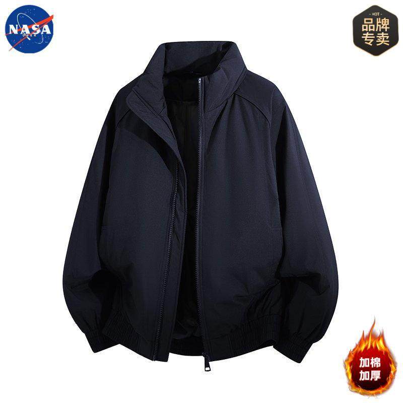 NASA品牌冬季痞帅棉衣外套男士保暖高质量棉袄子加厚休闲纯色棉服,男装,夹克,淘宝优惠券,粉丝福利购,淘宝优惠卷