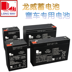 龙威儿童电动车电池12V音响电池铅酸蓄电瓶6V4.5ah玩具摩托车3FM7