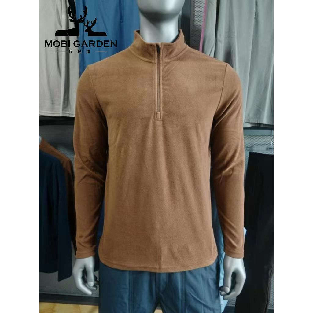 牧高笛男女款轻舒绒立领抓绒衣