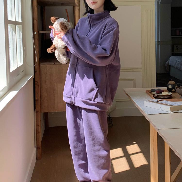 可外穿奥丽绒加绒加厚女