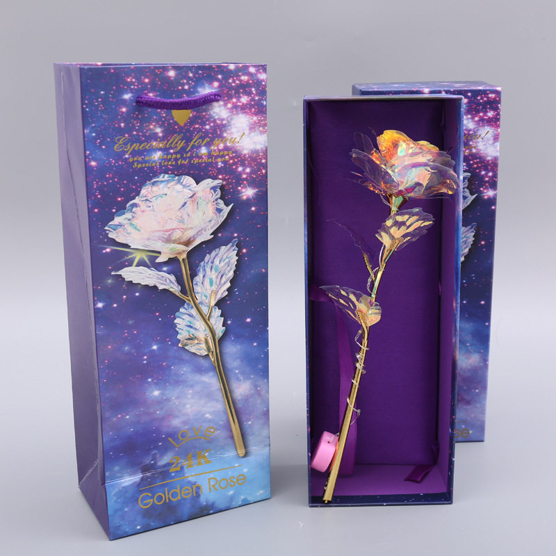 金箔花高仿生日礼物玫瑰