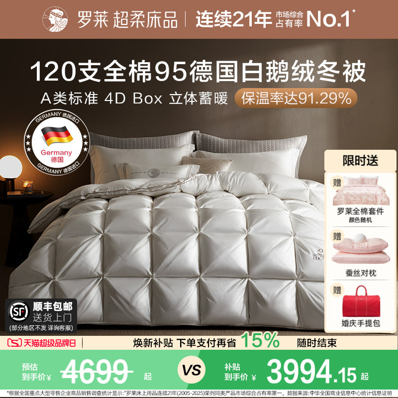 罗莱德国进口95鹅绒被羽绒被图片
