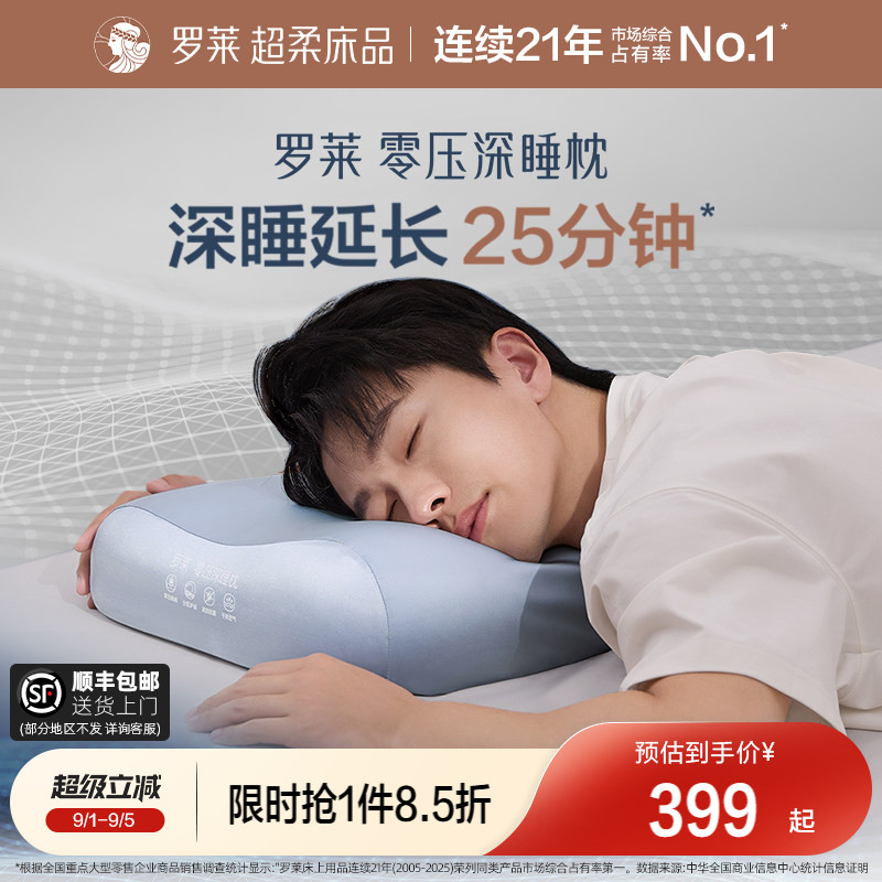 罗莱零压深睡枕记忆棉A类抗菌枕图片