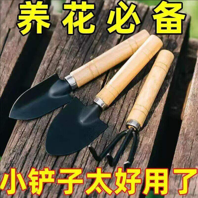 种花工具家用套装种菜栽花养花多肉盆栽耙子铁锹园艺小铲子三件套