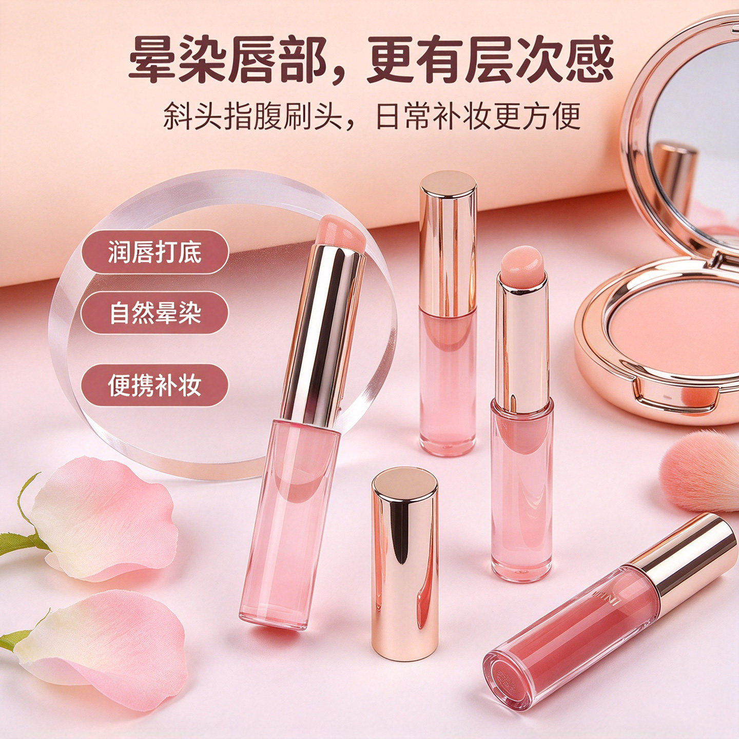硅胶唇刷口红刷唇部晕染刷