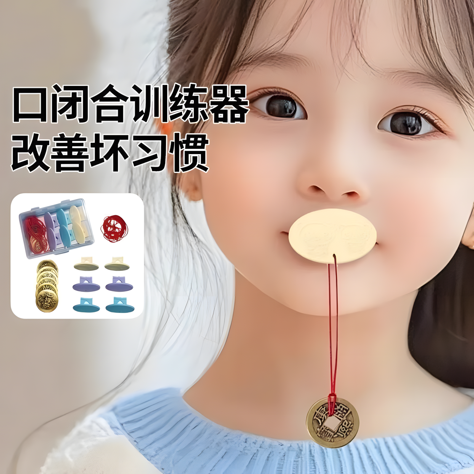 唇肌训练器儿童口唇闭合腺样体肥大面容矫正器张口呼吸封闭嘴神器