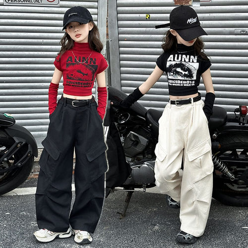 酷飒女童爵士舞练功服2026
