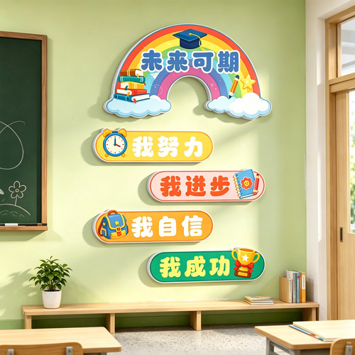 小学幼儿园班级励志标语墙贴