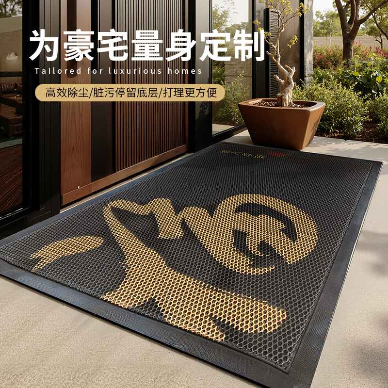 别墅入户门地垫家用大门口弹力防滑脚垫门垫耐脏进门地毯门外垫子
