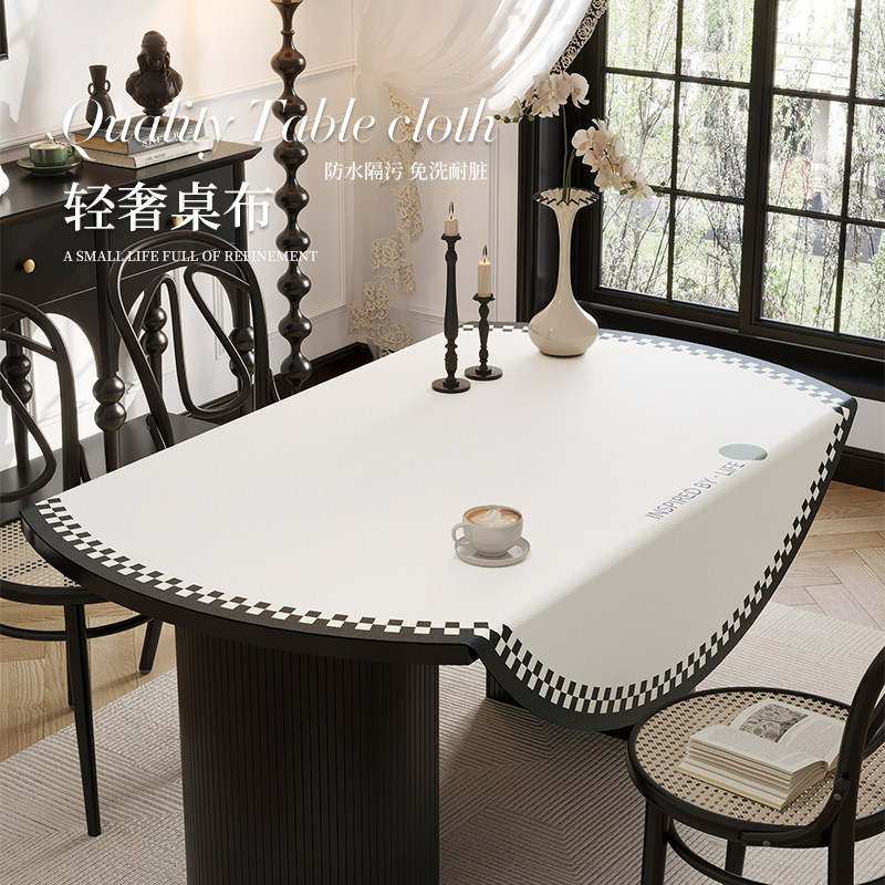 椭圆形桌布防水防油免洗防烫可折叠餐桌垫圆形隔热茶几桌面保护垫,居家布艺,桌布,淘宝优惠券,粉丝福利购,淘宝优惠卷