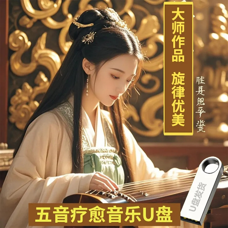 五音疗法养生曲音乐U盘国乐大师专辑古琴琵琶笛子纯轻音乐车载u盘