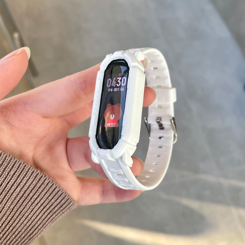 适用小米手环8/7/6/5nfc腕带七小米3/4手环八代表带冰川限定款替