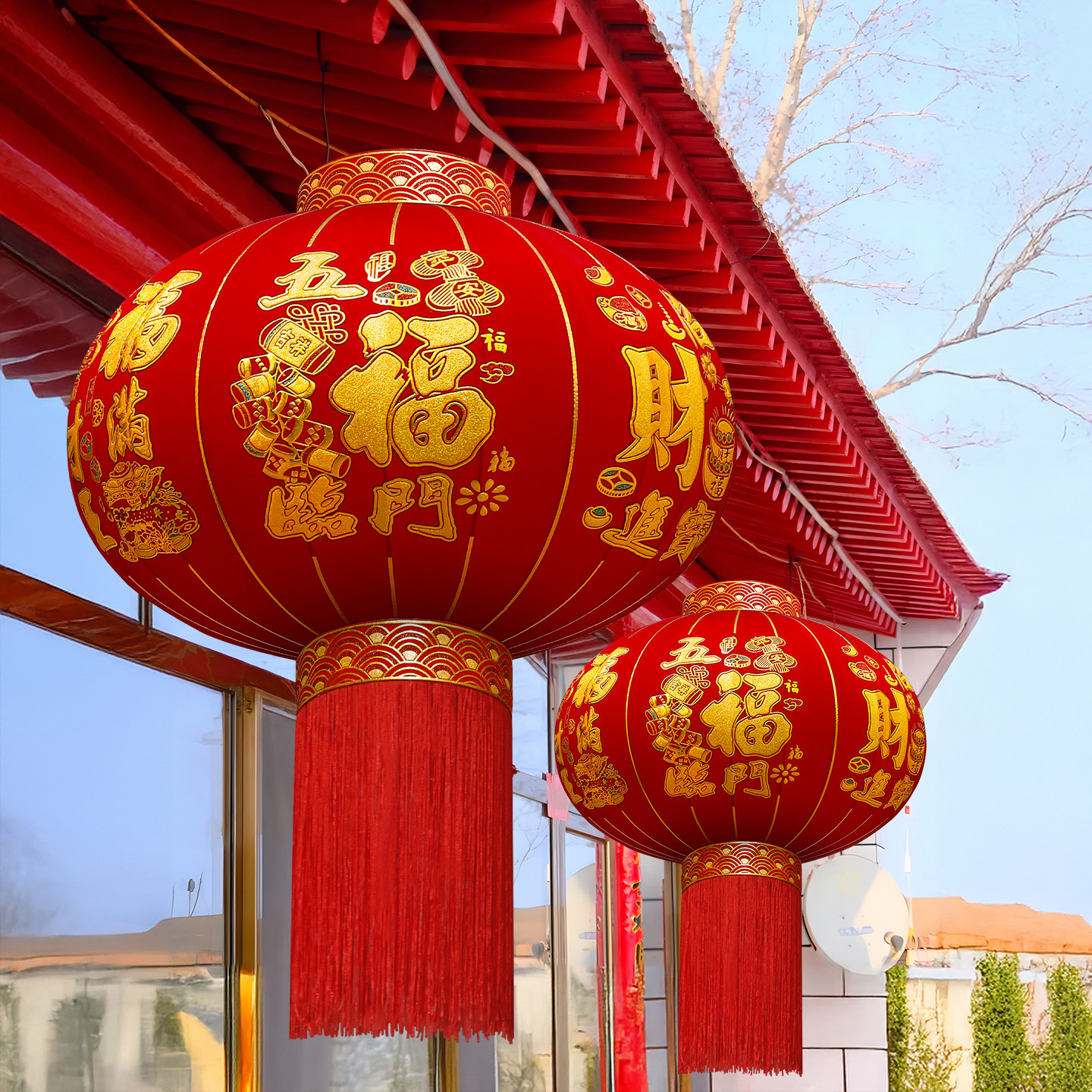 2026马年新款大红灯笼挂饰