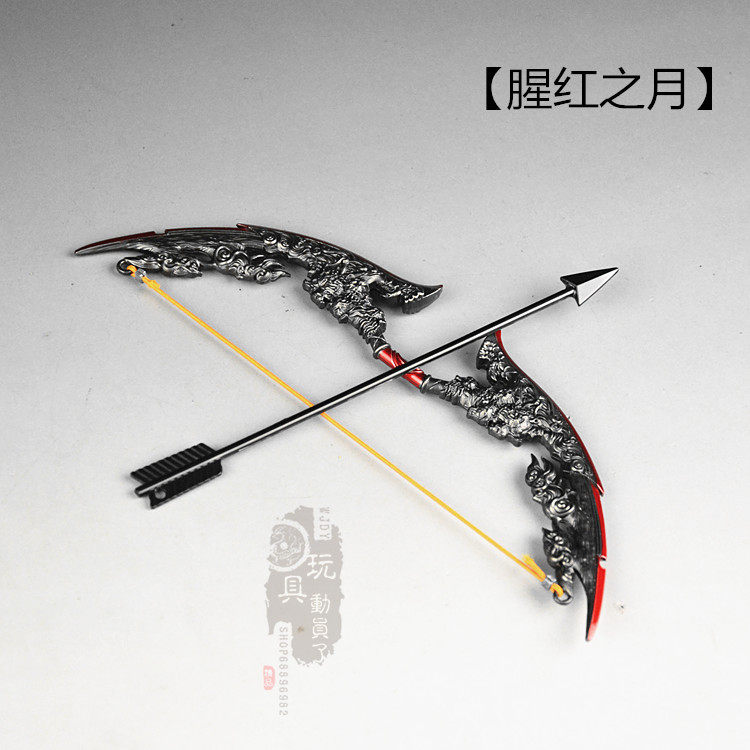 1比6腥红之月弓箭微缩兵器狼主猩红之月12寸兵人武器道具模型摆件