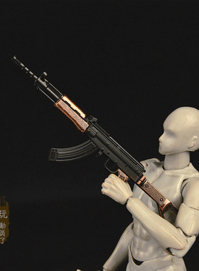 1/12微缩小号枪模型AK4781式自动步枪M4A1沙漠风暴SVD6寸人偶武器