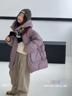 坨坨潮童馆25年冬款中大童品牌大E小e唐家韩系羽绒服现货2567