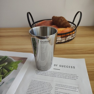 Chockmen 10不锈钢加厚啤酒杯子简约饮料杯双层隔热咖啡杯水杯