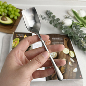 出德国五星酒店专用款 10不锈钢方头甜点品勺中号饭勺咖啡勺