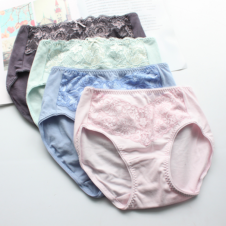 外贸日单纯棉中腰包臀瘦女生内裤