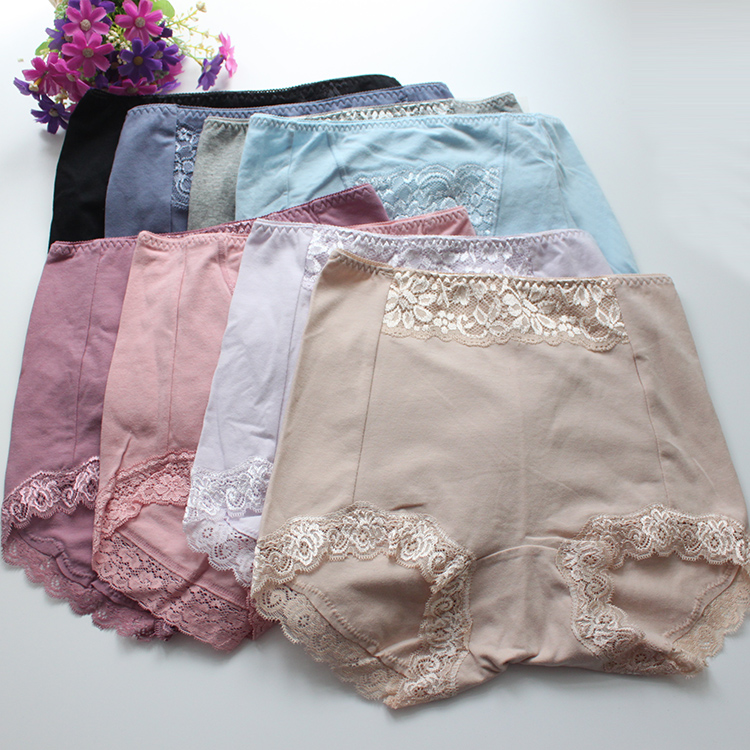 出口日本单纯棉纯棉中高腰平角裤