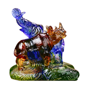 2026马年宋韶光吉祥物生肖属猴[健行万里]吊坠宋绍光招财琉璃摆件