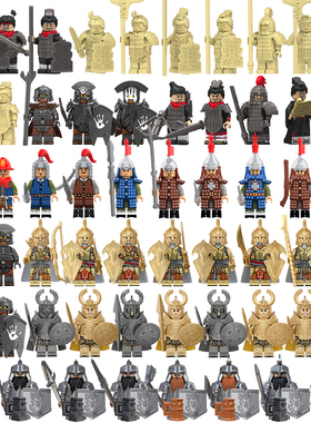 中国积木中古第三方抽抽乐法老木乃伊亚特兰蒂斯阿兹特克积木人仔