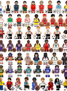 中国积木体育明星世界杯足球篮球姚明科比韦德乔丹詹姆斯积木人仔