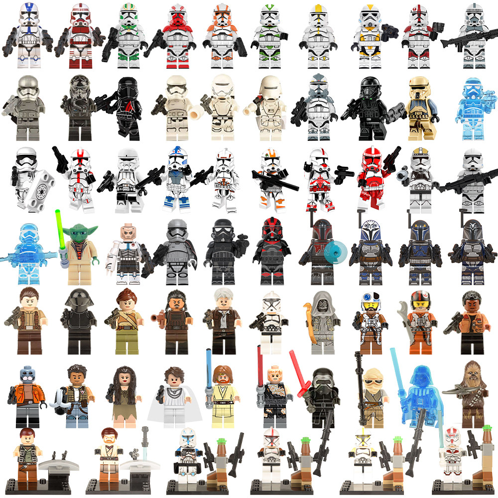 中国积木第三方曼达洛人博卡坦卫星战达斯摩尔克隆人士兵拼插人仔