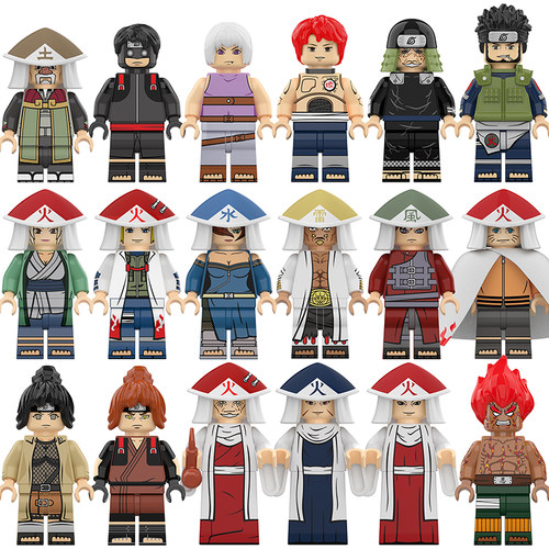 中国积木幻影忍者第三方原创人偶漫卡通火之意志拼插人仔儿童玩具