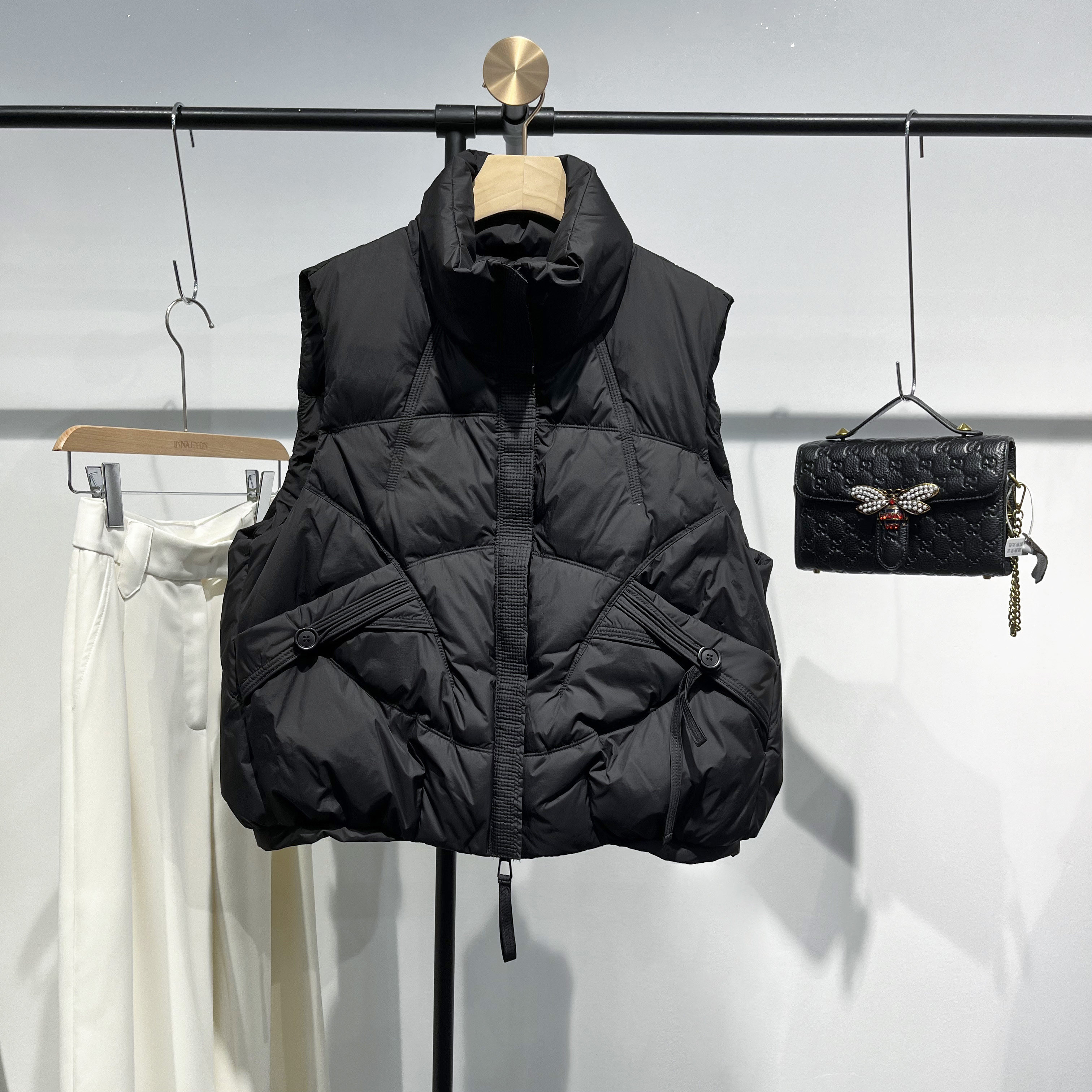 秋冬显瘦百搭拉链茧型保暖马夹