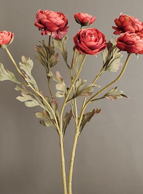 仿真花复古风露莲花洋牡丹 北欧家居样板间酒店婚庆花束拍照批发