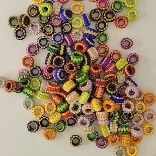 平结璎珞隔圈平结圈莲花圈绕线圈手链编绳半成品diy手绳配件