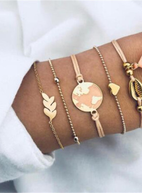 饰品欧美风贝壳流苏可调节手串