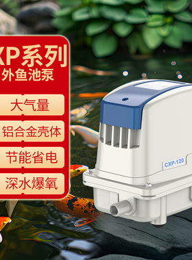 格池鱼池大气量增氧气泵鱼塘专用充氧泵防雨淋打氧机CXP系列