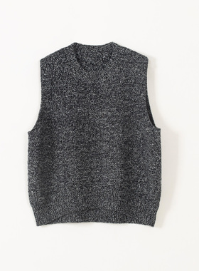 玛洛薇 M-36600 圆领花纱针织毛衣背心