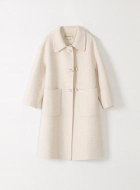 玛洛薇 M-72127 娃娃领双面呢大衣中长款毛呢外套