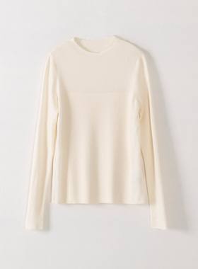 玛洛薇 M-36135 圆领长袖羊毛套头针织衫