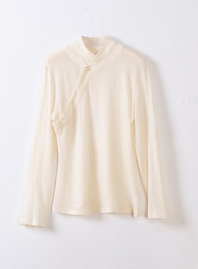 玛洛薇 M-35262 中式立领薄款针织毛衣女