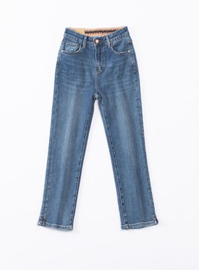 玛洛薇 M-81558 松紧腰弹力修身铅笔裤牛仔裤女