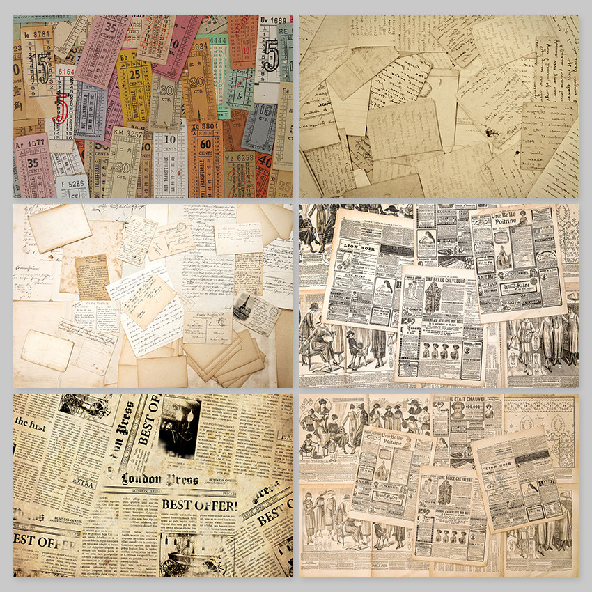 复古怀旧英文字母报纸张叠加设计背景jpg图片素材