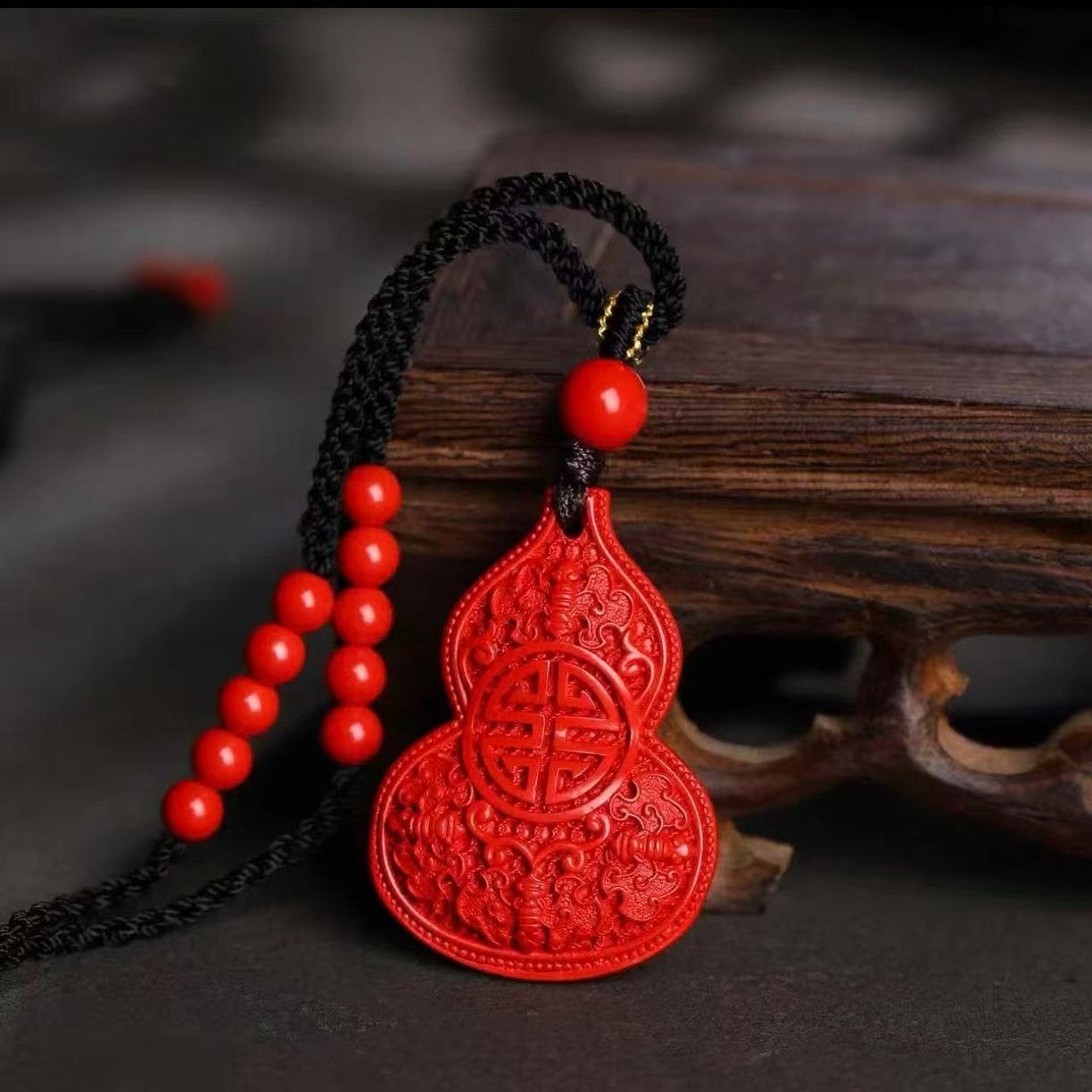 高含量朱砂红砂葫芦吊坠