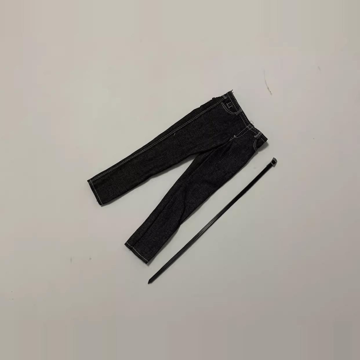 黑色男士直筒家常两款修身休闲裤
