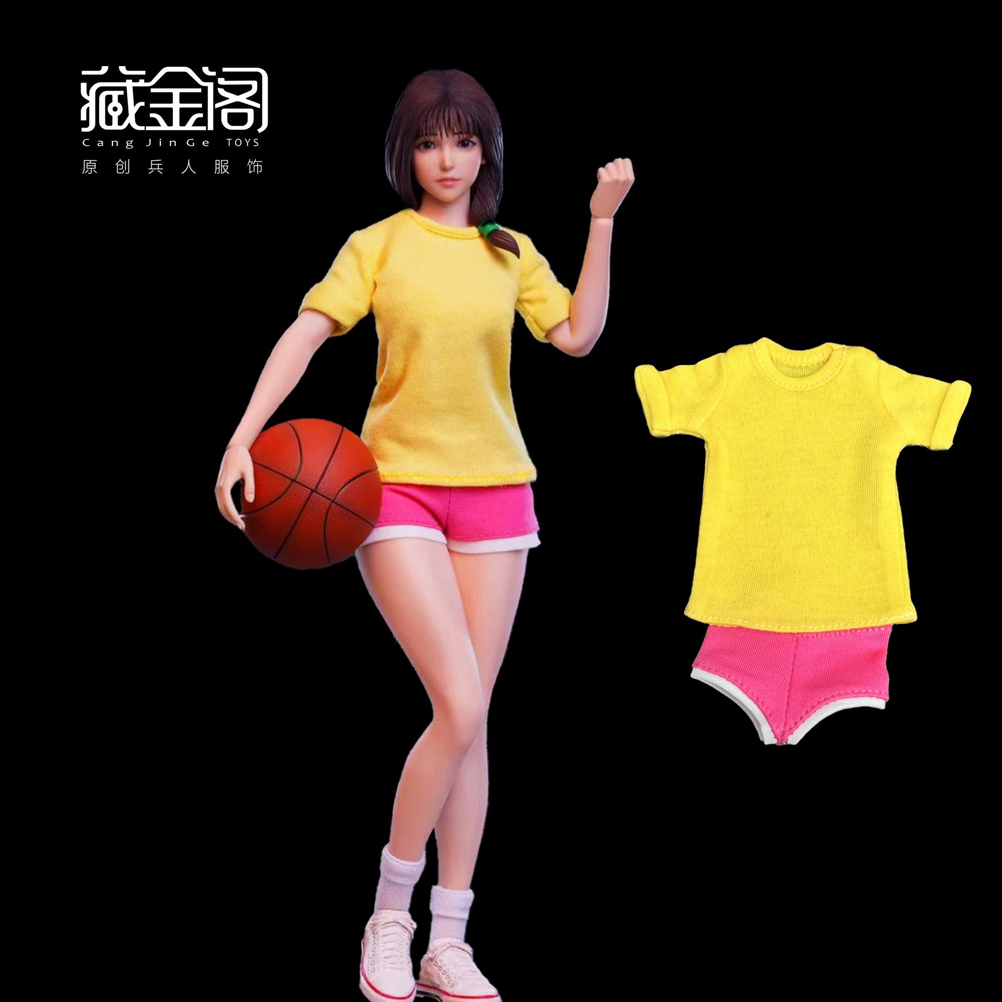 1/6女兵人灌篮高手赤木晴子T恤短袖运动短裤12寸可动人偶服饰