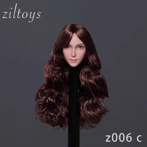 包邮Ziltoys Z006 1/6女兵人头雕模型 适合搭配12寸白肤色女素体