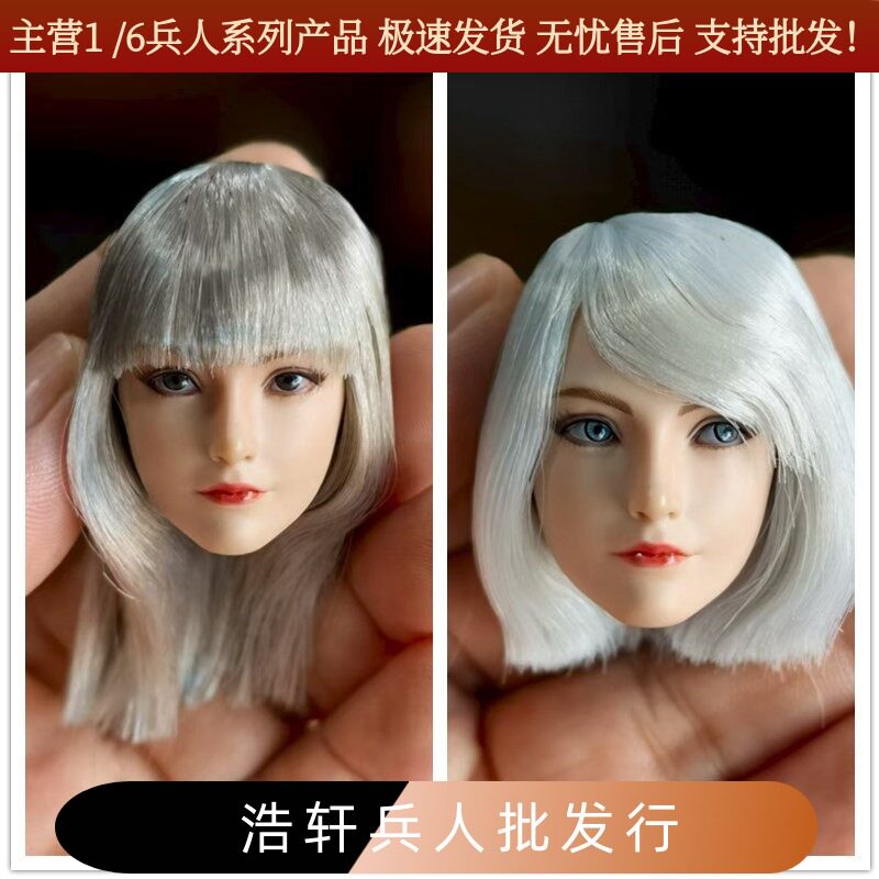 VSTOYS 21XG69 1/6女兵人头雕模型 冬日少女组合适配白肤色女素体