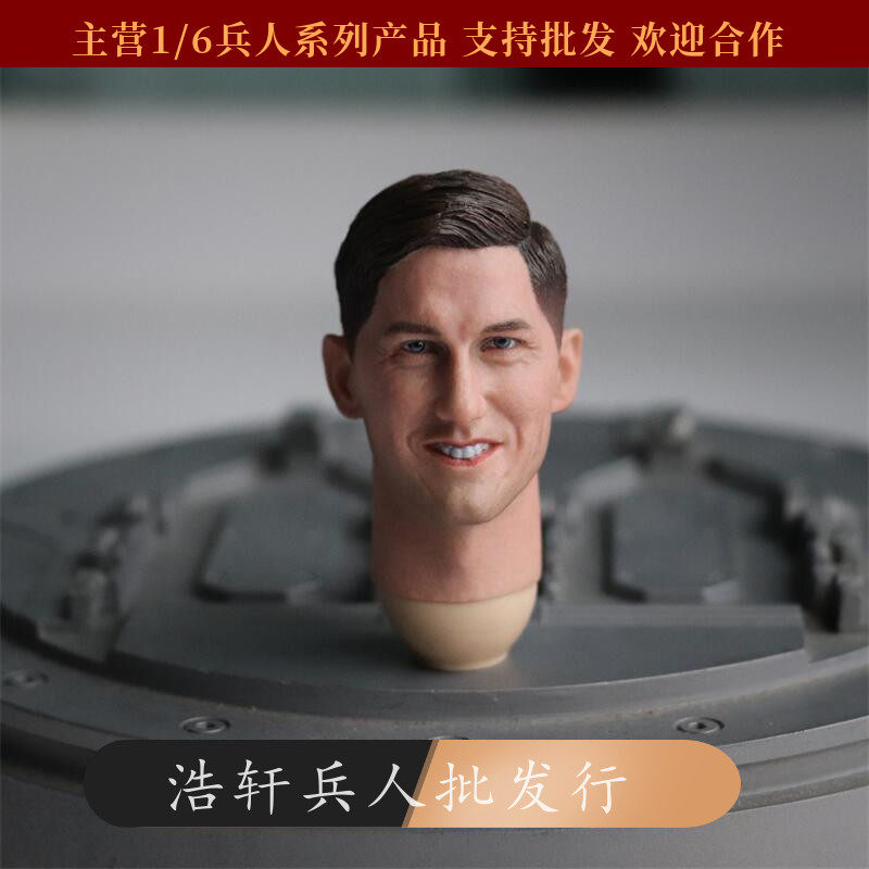 现货1/6兵人头雕模型 冬季送餐兵 小猪 头雕 非did适配无脖男素体